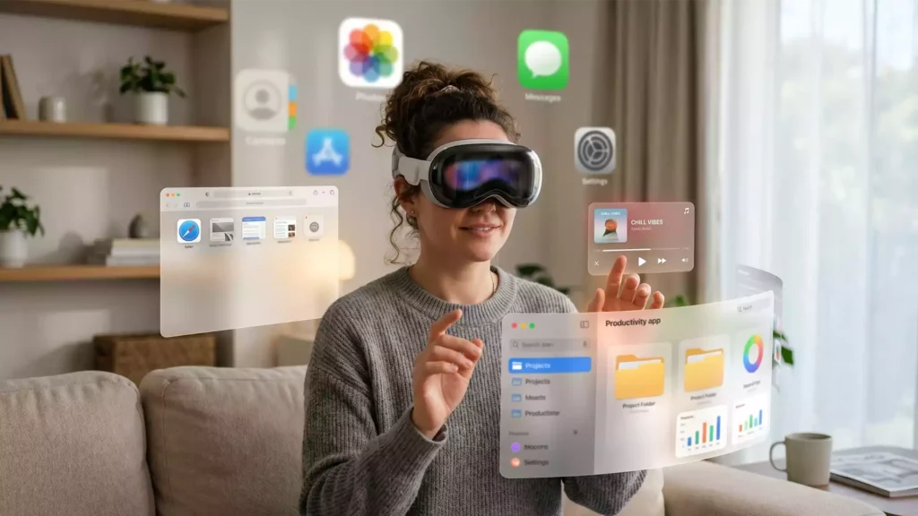 A Conceptual visualization of the Apple spatial computing ecosystem